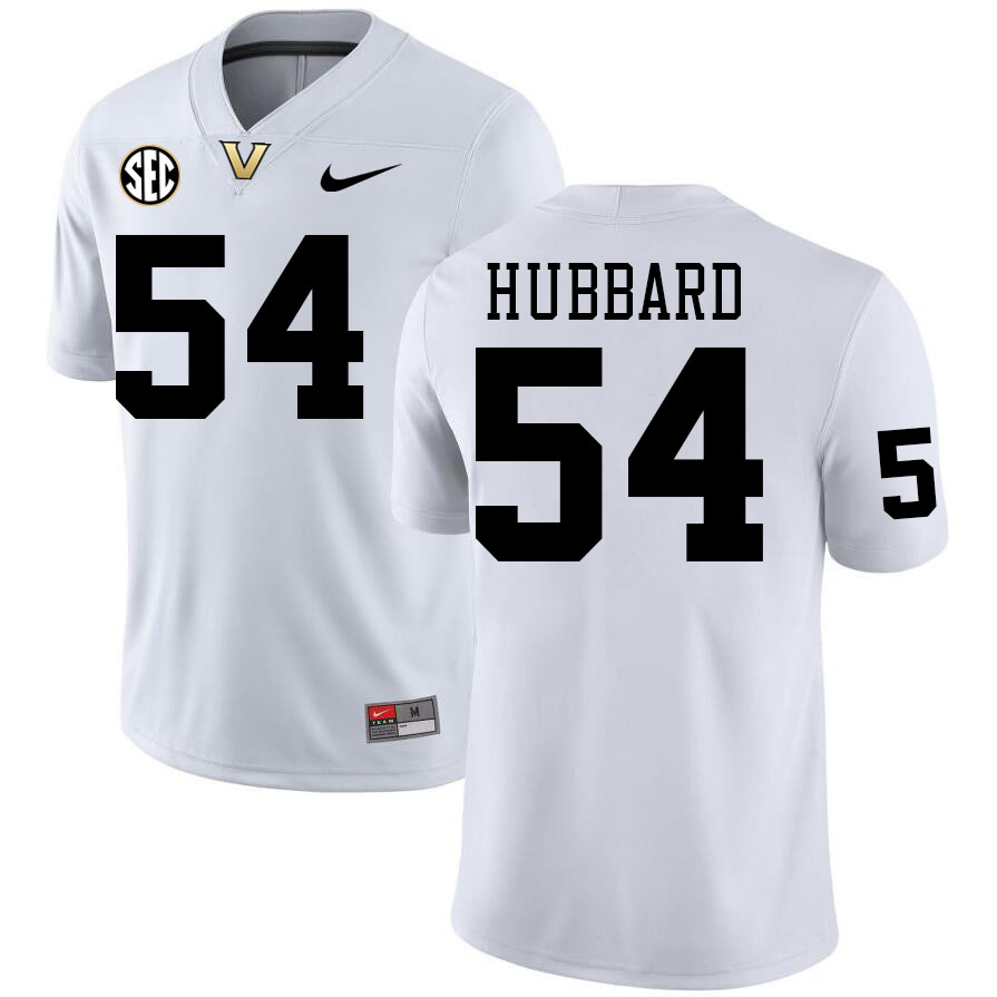 Vanderbilt Commodores #54 Steven Hubbard College Football Jerseys Stitched-White